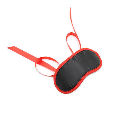 Maschera Fetish con Bordi Rossi - Materiali di Alta Qualità